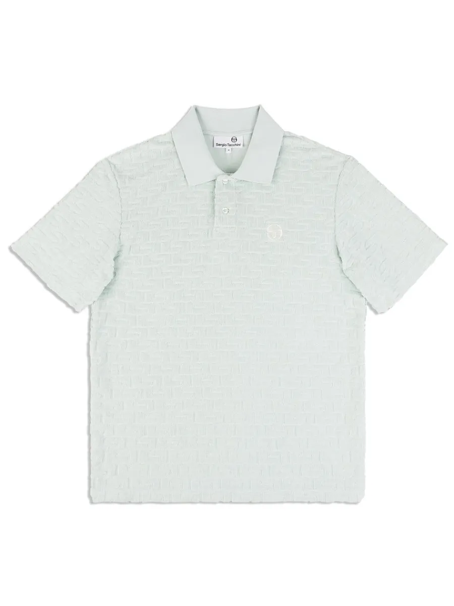 Sergio Tacchini Livata Monogram Polo- Surf Spray New