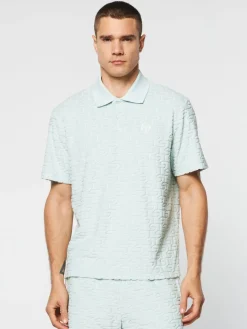Sergio Tacchini Livata Monogram Polo- Surf Spray Clearance