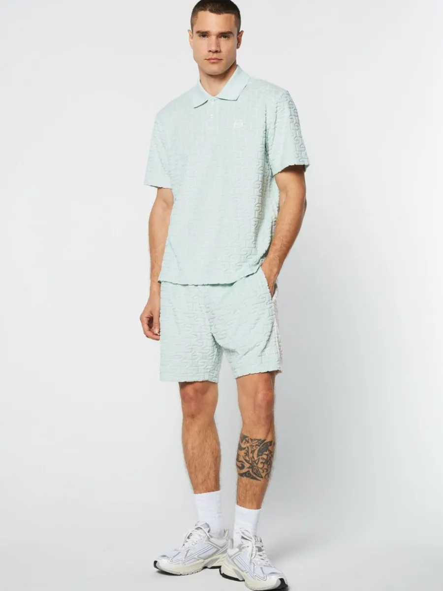 Sergio Tacchini Livata Monogram Polo- Surf Spray Clearance