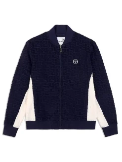 Sergio Tacchini Livata Monogram Track Jacket- Maritime Blue Sale