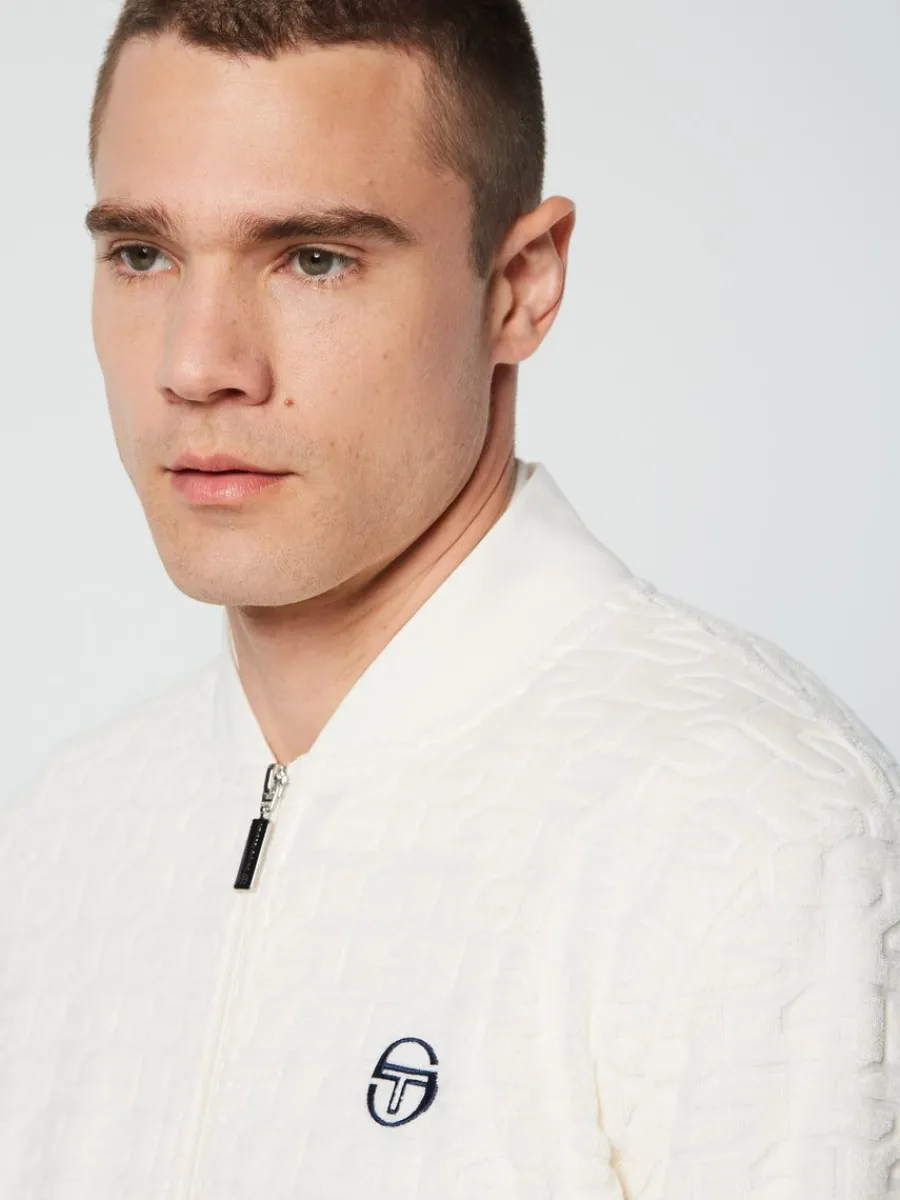 Sergio Tacchini Livata Monogram Track Jacket- Gardenia Discount