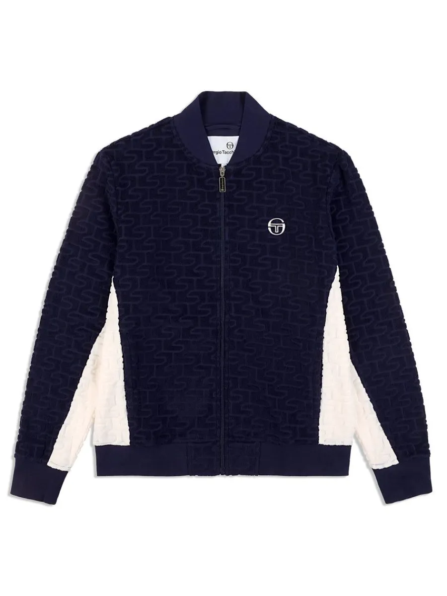 Sergio Tacchini Livata Monogram Track Jacket- Maritime Blue