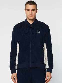 Sergio Tacchini Livata Monogram Track Jacket- Maritime Blue