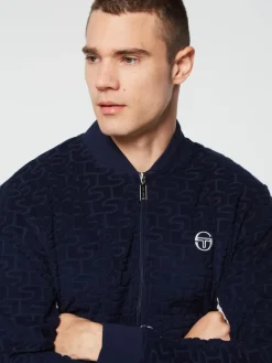 Sergio Tacchini Livata Monogram Track Jacket- Maritime Blue