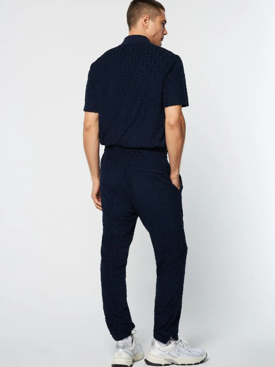 Sergio Tacchini Livata Monogram Track Pant- Maritime Blue Hot