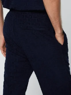 Sergio Tacchini Livata Monogram Track Pant- Maritime Blue Hot
