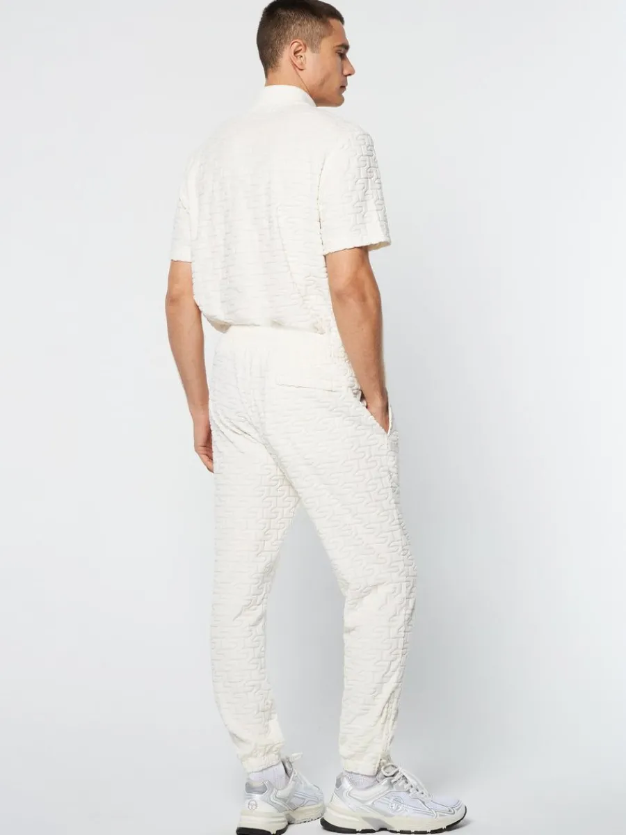 Sergio Tacchini Livata Monogram Track Pant- Gardenia Hot