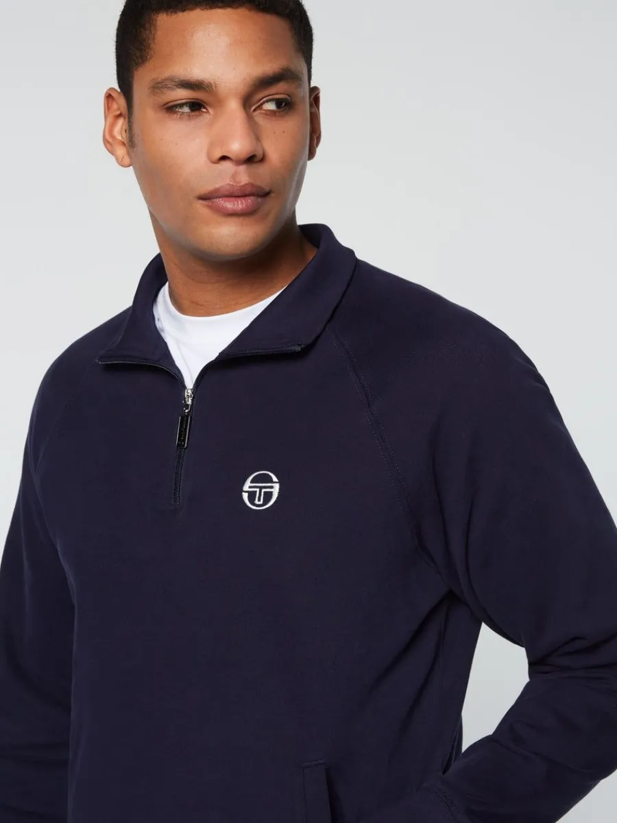 Sergio Tacchini Mezza Half Zip- Maritime Blue Online