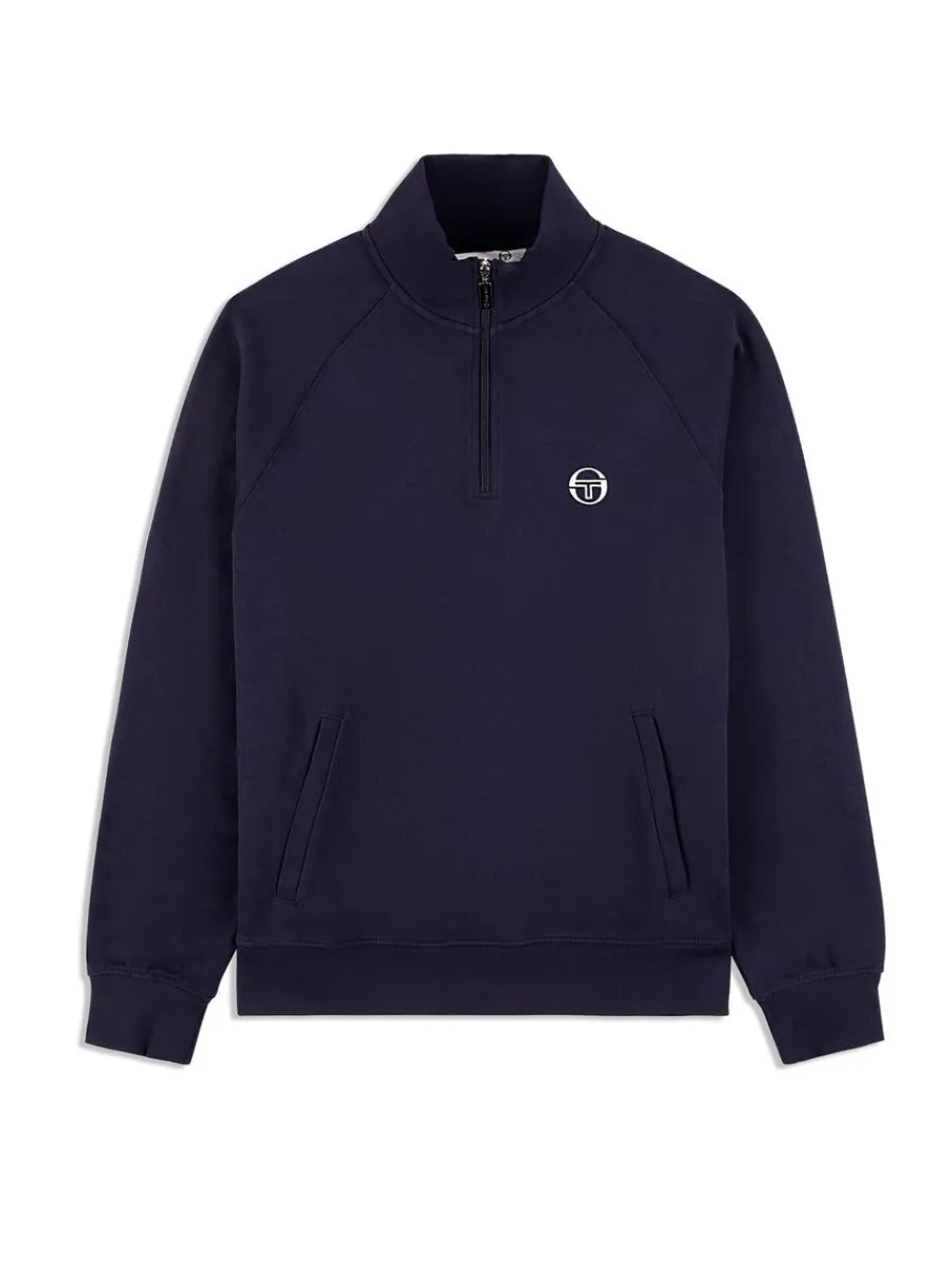 Sergio Tacchini Mezza Half Zip- Maritime Blue Sale