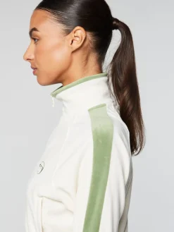 Sergio Tacchini Miss Carlotta Velour Track Jacket- Gardenia New