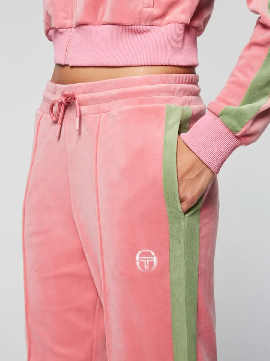 Sergio Tacchini Miss Carlotta Velour Track Pant- Wild Rose