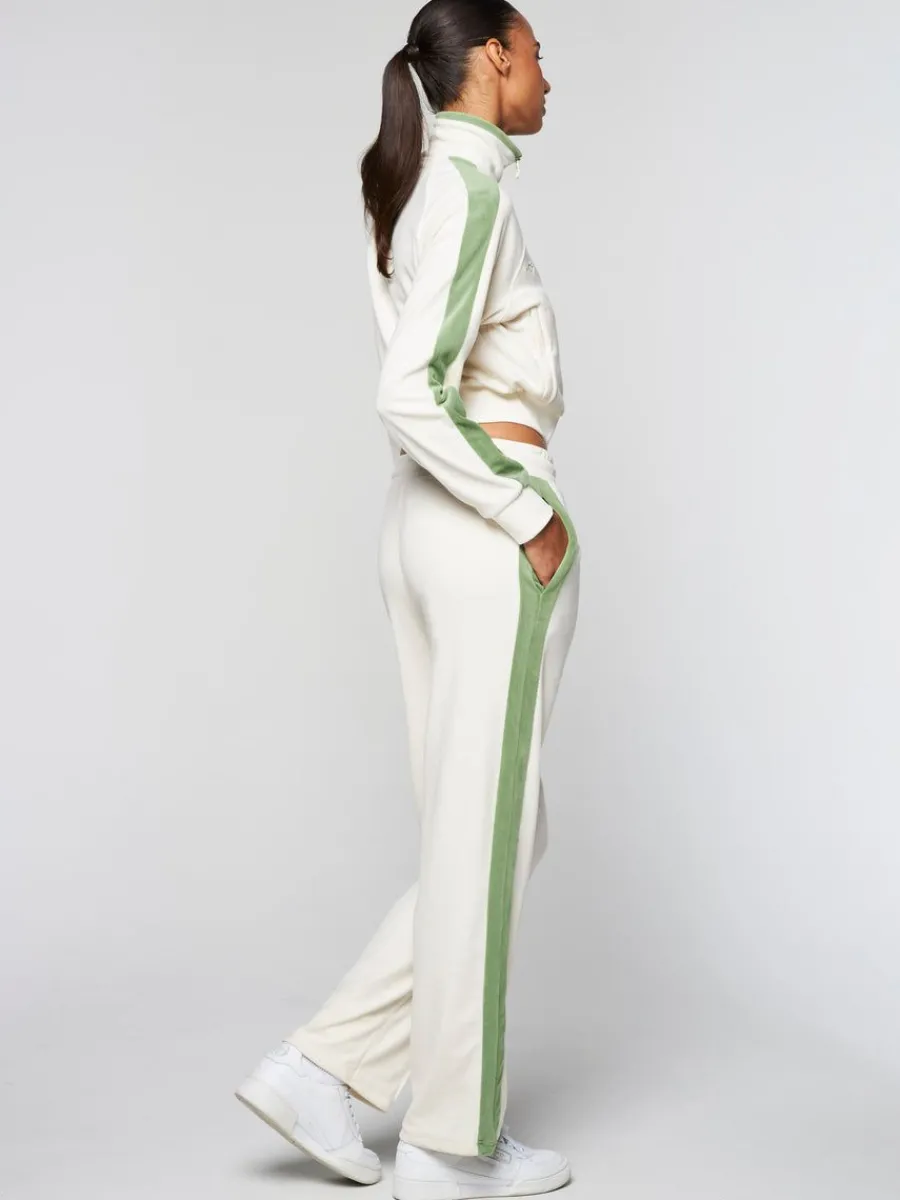 Sergio Tacchini Miss Carlotta Velour Track Pant-Gardenia Clearance