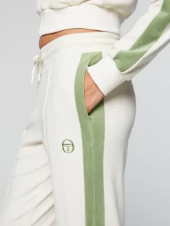 Sergio Tacchini Miss Carlotta Velour Track Pant-Gardenia Clearance