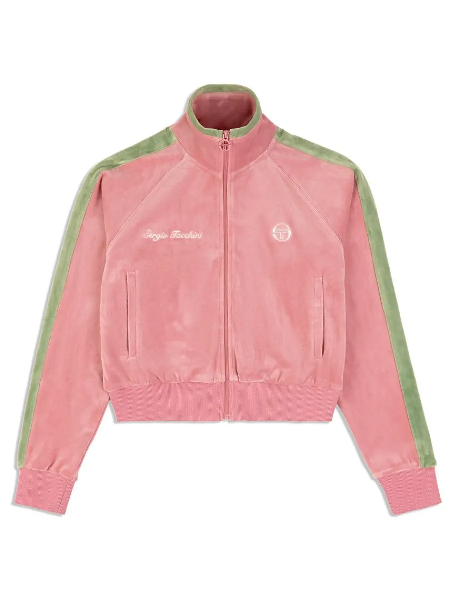Sergio Tacchini Miss Carlotta Velour Track Jacket- Wild Rose Discount