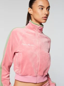 Sergio Tacchini Miss Carlotta Velour Track Jacket- Wild Rose Online
