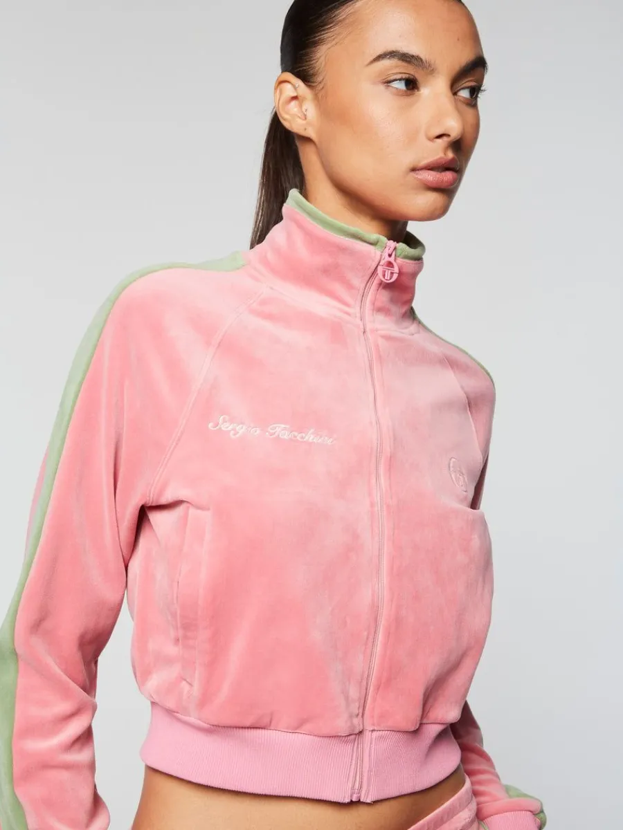 Sergio Tacchini Miss Carlotta Velour Track Jacket- Wild Rose Online