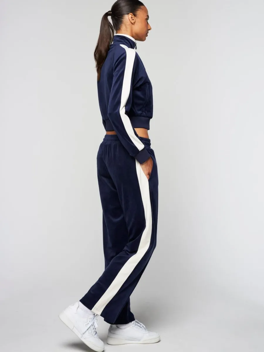 Sergio Tacchini Miss Carlotta Velour Track Pant- Maritime Blue New