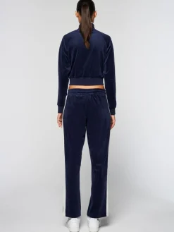 Sergio Tacchini Miss Carlotta Velour Track Jacket- Maritime Blue New