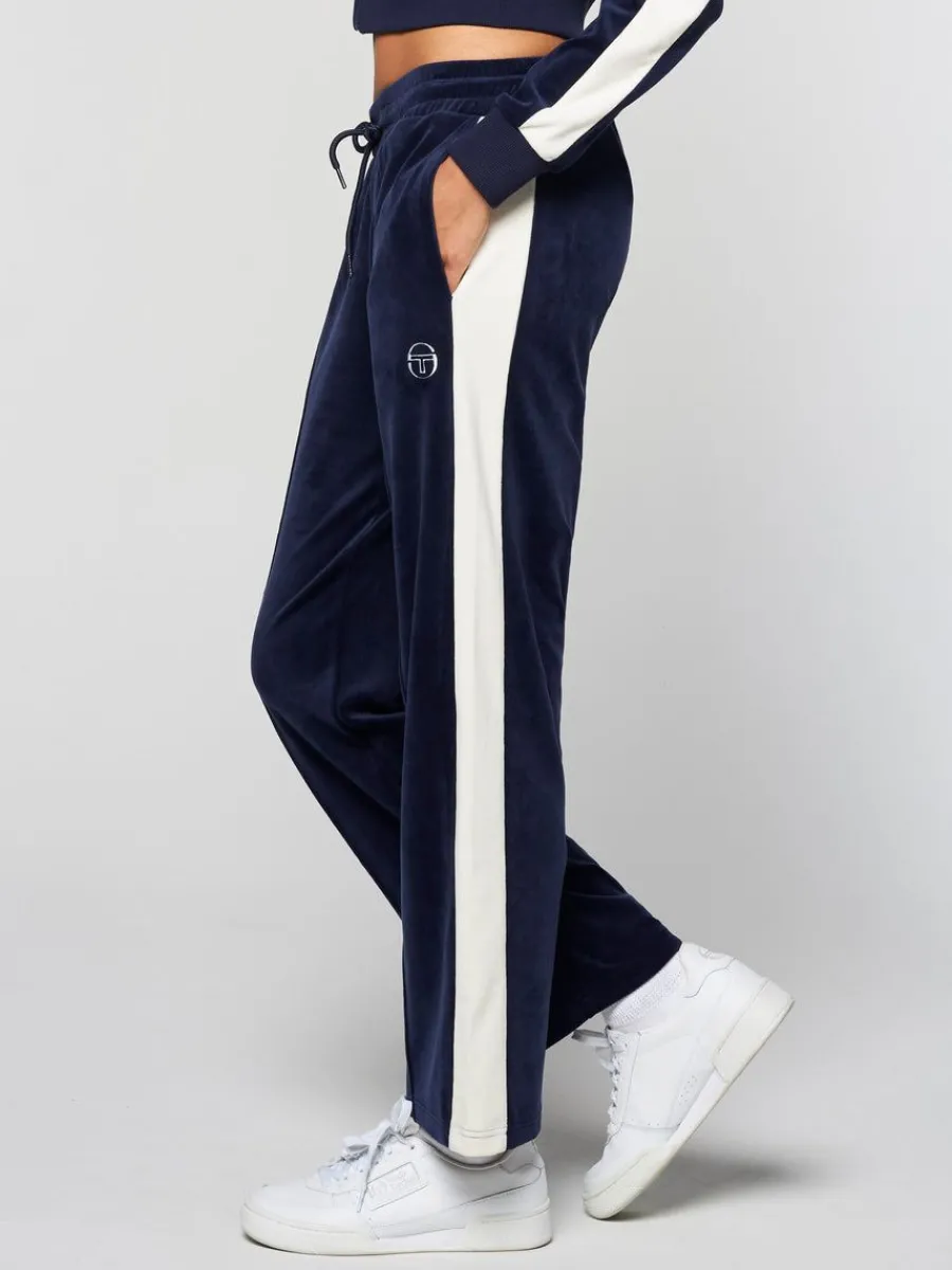 Sergio Tacchini Miss Carlotta Velour Track Pant- Maritime Blue Discount