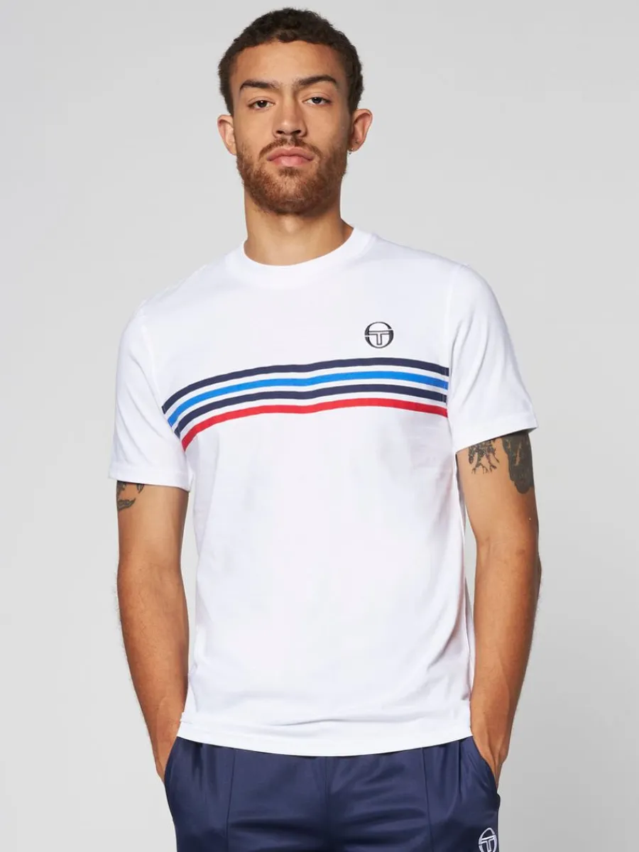 Sergio Tacchini New Melfi Short Sleeve T-Shirt Archivio- White Hot