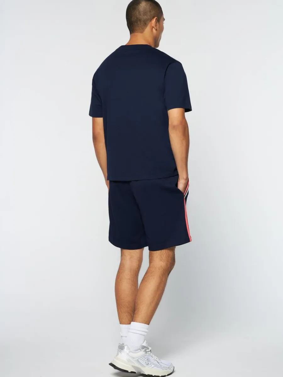 Sergio Tacchini New Melfi T-Shirt- Maritime Blue/ White Discount