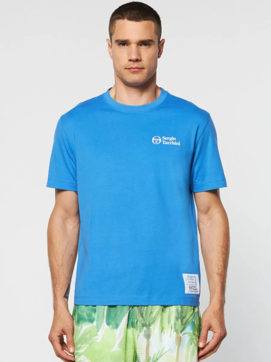 Sergio Tacchini Onda T-Shirt- Palace Blue Hot