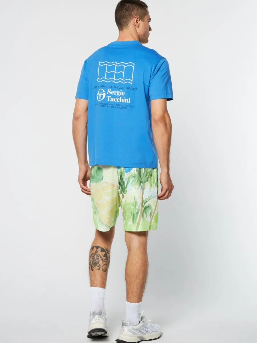 Sergio Tacchini Onda T-Shirt- Palace Blue Hot