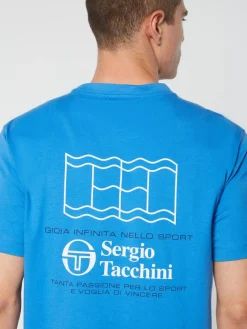 Sergio Tacchini Onda T-Shirt- Palace Blue Hot