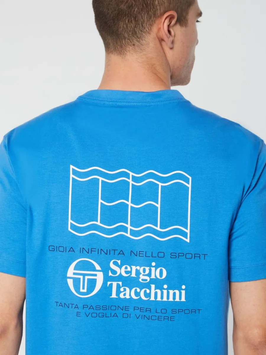 Sergio Tacchini Onda T-Shirt- Palace Blue Hot