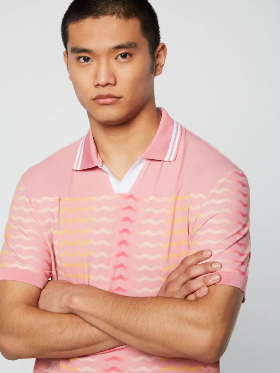 Sergio Tacchini Ondulato Polo- Wild Rose New
