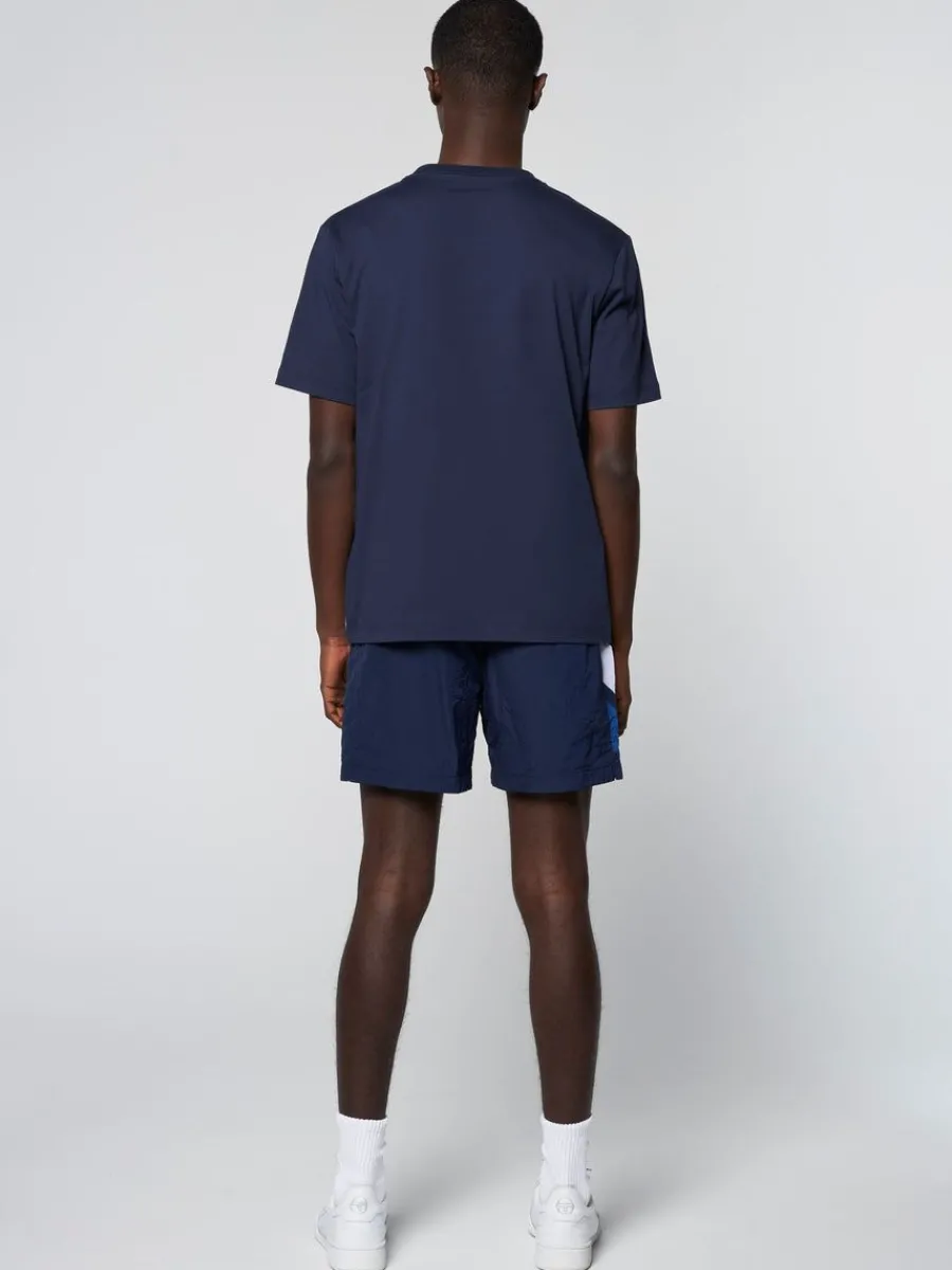 Sergio Tacchini Ortica Tennis T-Shirt- Maritime Blue Clearance