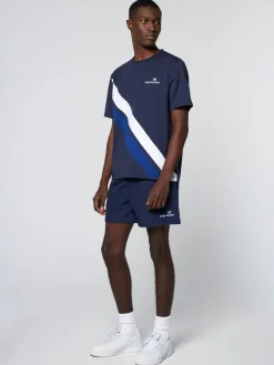 Sergio Tacchini Ortica Tennis T-Shirt- Maritime Blue Best