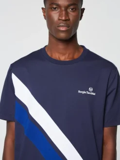 Sergio Tacchini Ortica Tennis T-Shirt- Maritime Blue Best