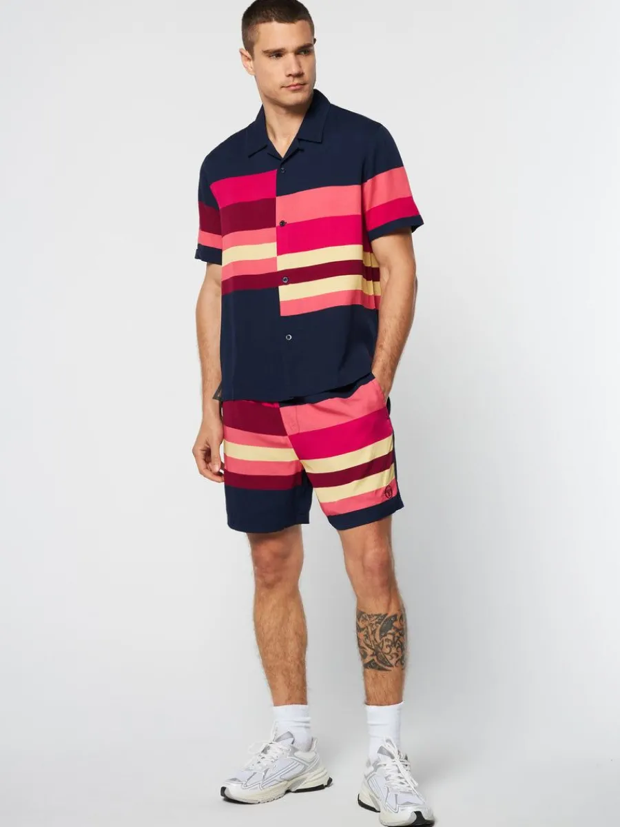 Sergio Tacchini Pennellata Cabana Shirt- Maritime Blue/ Multi Discount