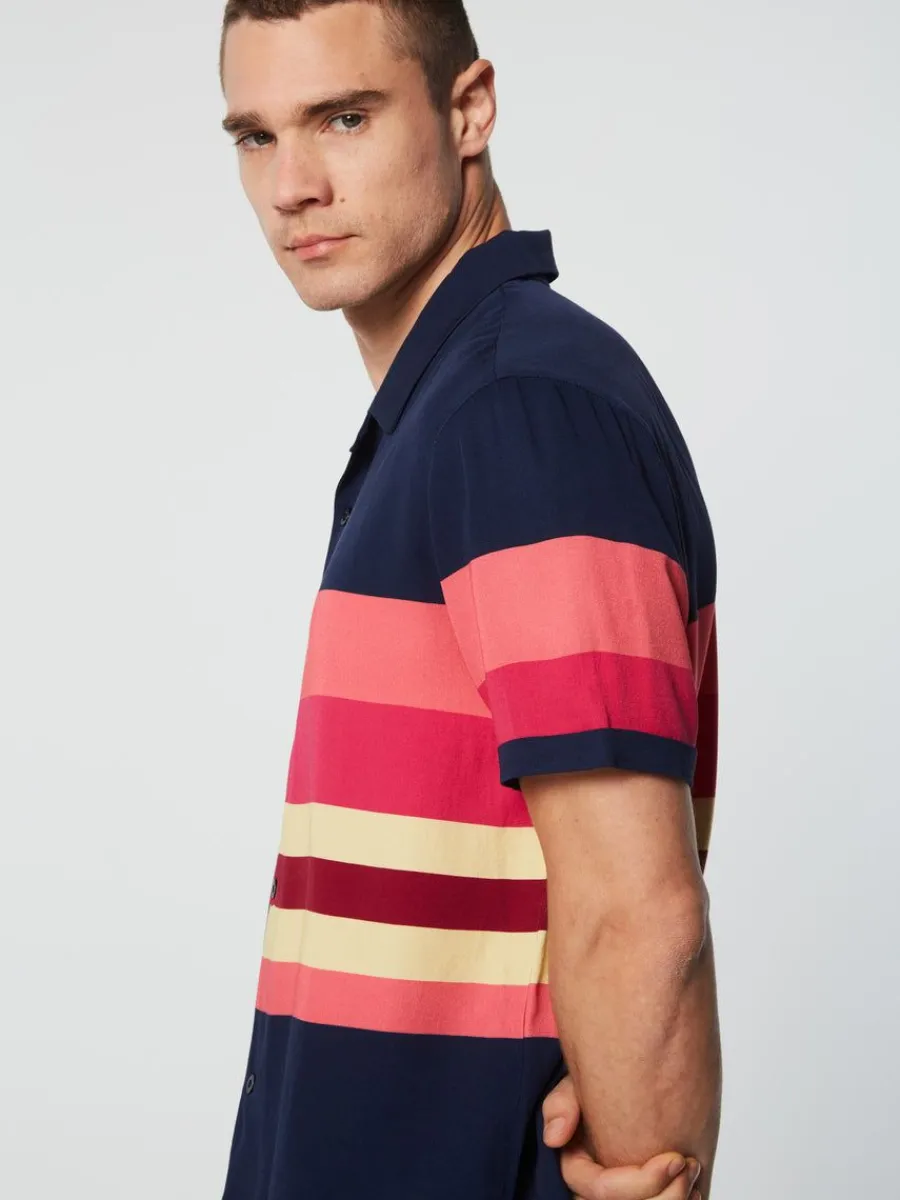 Sergio Tacchini Pennellata Cabana Shirt- Maritime Blue/ Multi Discount