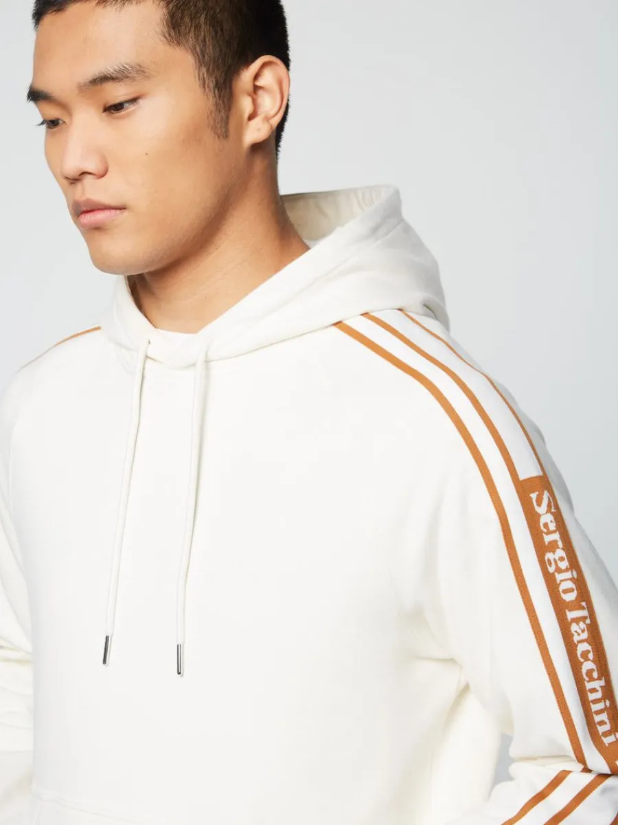 Sergio Tacchini Pereto Tape Hoodie- Gardenia Clearance