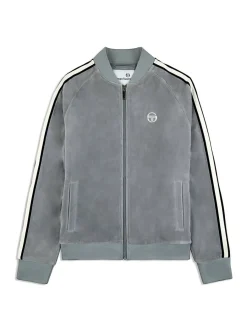 Sergio Tacchini Pereto Velour Track Jacket- Sleet Online