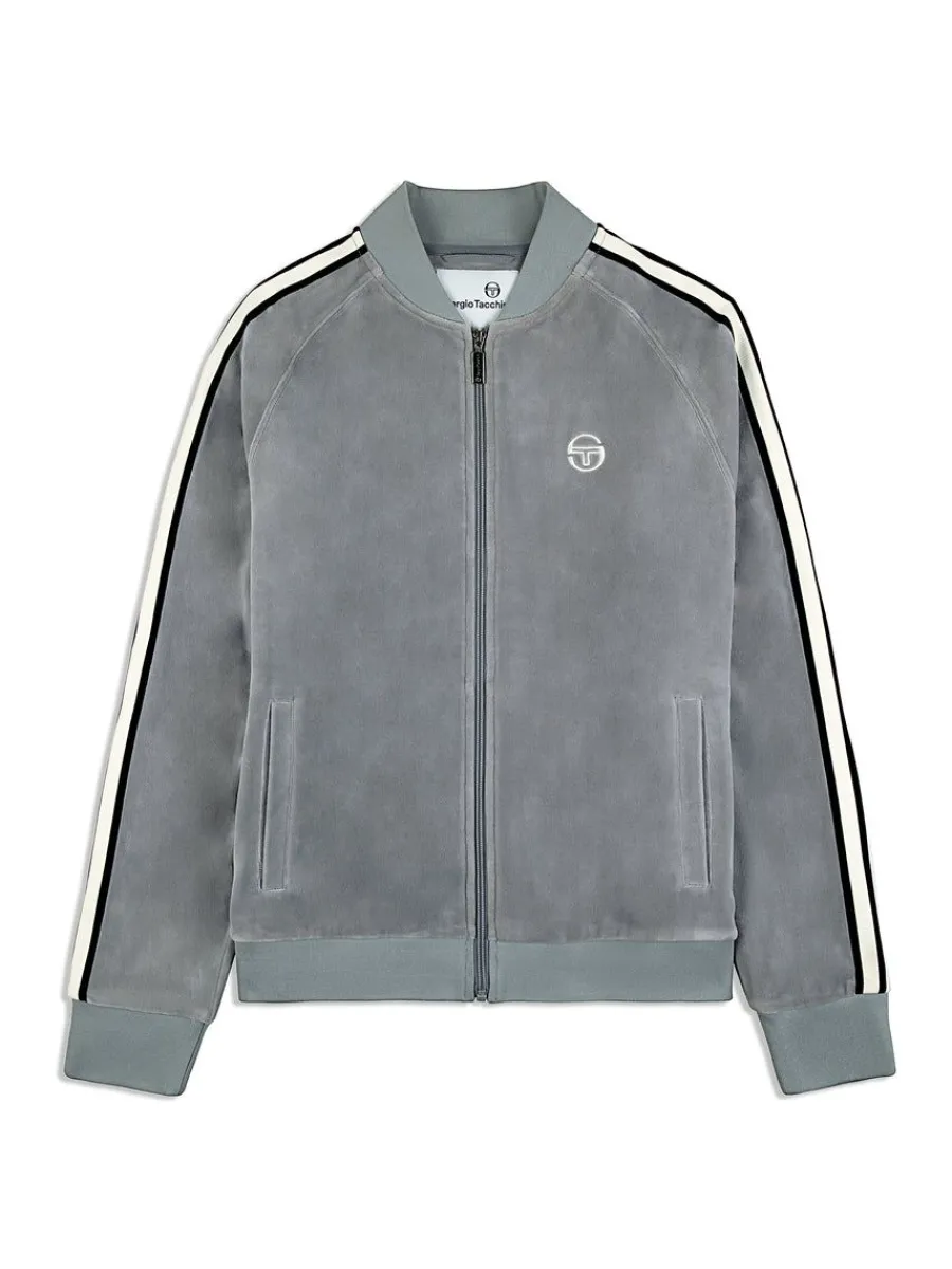 Sergio Tacchini Pereto Velour Track Jacket- Sleet Online