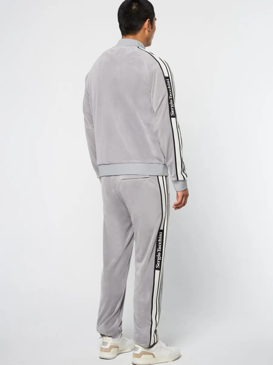 Sergio Tacchini Pereto Velour Track Jacket- Sleet Online
