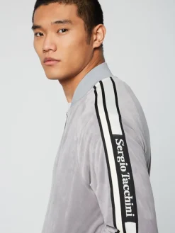 Sergio Tacchini Pereto Velour Track Jacket- Sleet Online