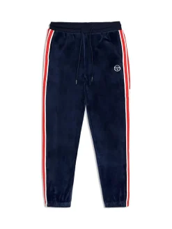 Sergio Tacchini Pereto Velour Track Pant- Maritime Blue Best