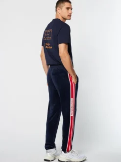 Sergio Tacchini Pereto Velour Track Pant- Maritime Blue Best