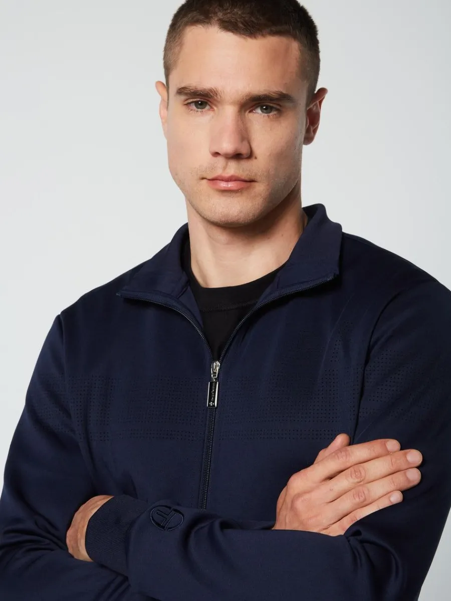 Sergio Tacchini Perforata Track Jacket-Maritime Blue New
