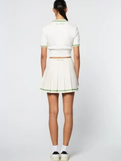Sergio Tacchini Perla Knit Cropped Polo- Gardenia Sale
