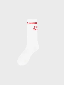 Sergio Tacchini Prep Crew High Socks- White Discount