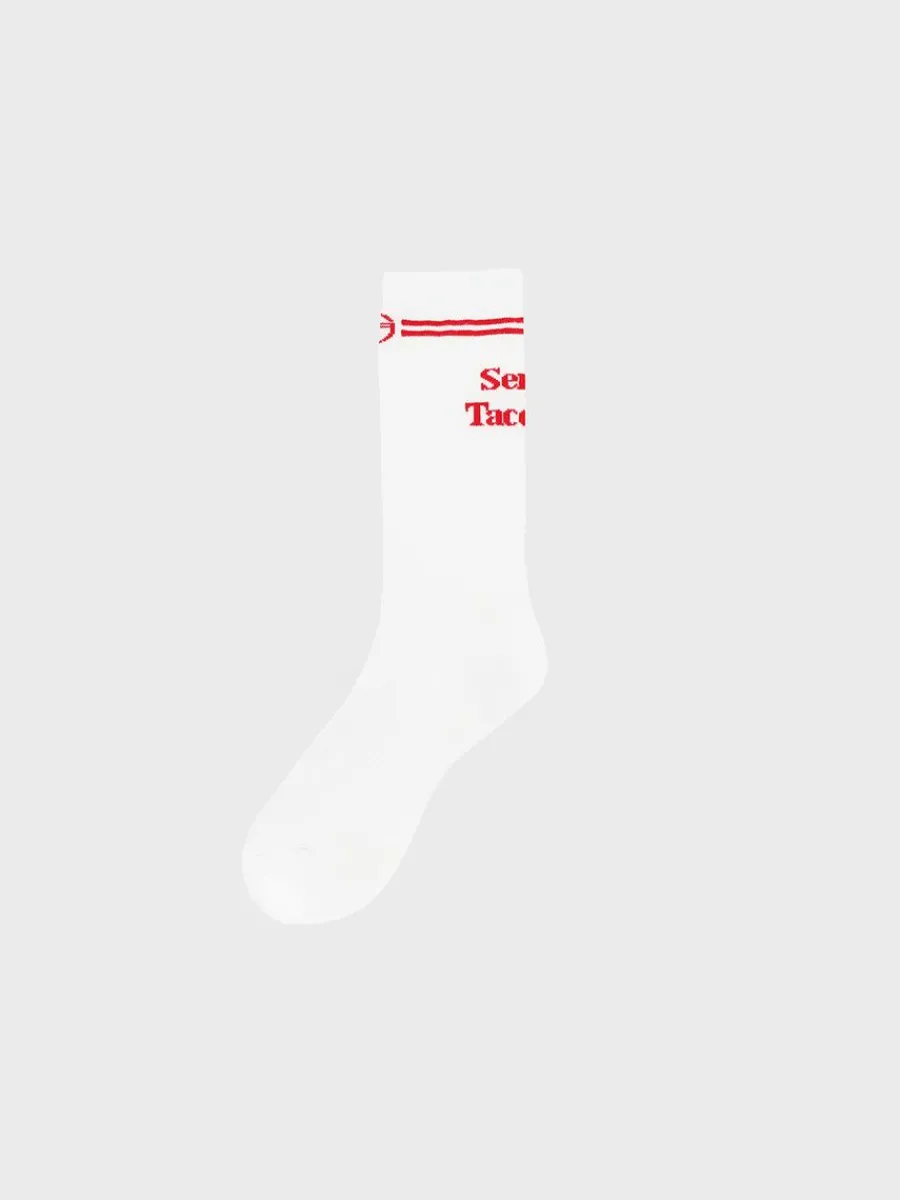 Sergio Tacchini Prep Crew High Socks- White