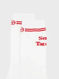 Sergio Tacchini Prep Crew High Socks- White