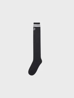 Sergio Tacchini Prep Knee High Socks- Black Hot