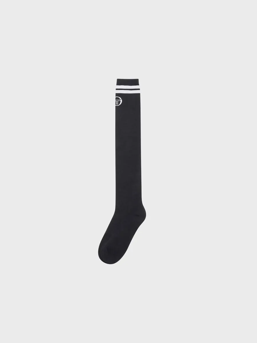 Sergio Tacchini Prep Knee High Socks- Black Best