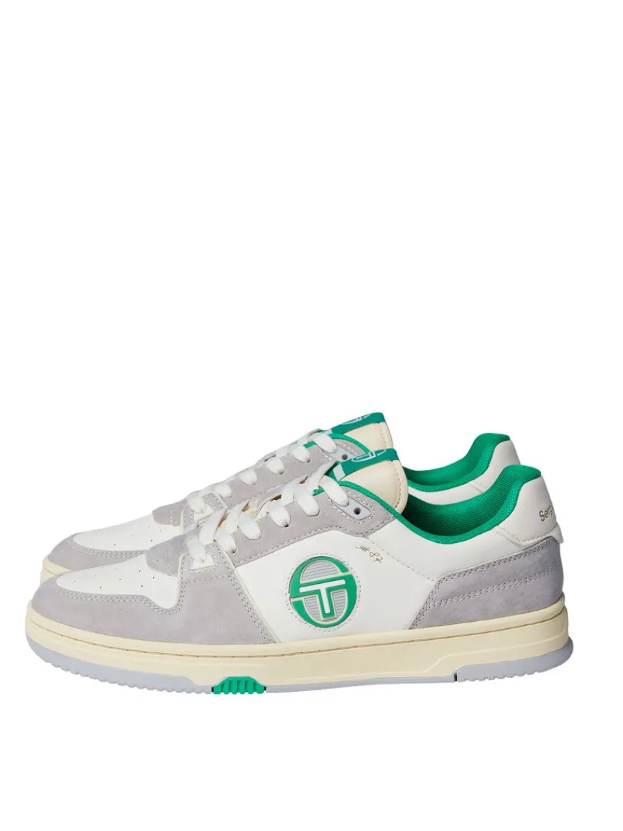 Sergio Tacchini Prime Shot Da Sneaker- Antique White/ Almond Oil/ Bright Green Sale